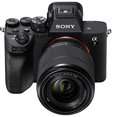 Sony α 7 IV | Mirrorless Full Frame Camera with 28-70 mm Lens (33 MP, Real-time Auto Focus, 10 fps, 4K60p, Tilting Touchscreen, Z Battery), Black (Refurbished)