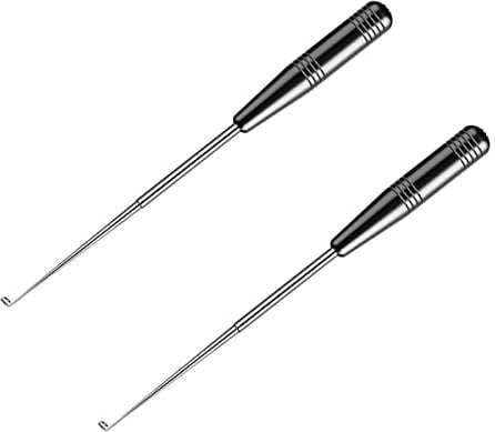 Jagowa 2 Pcs Fishing Hook Removal Stainless Steel Disgorger with Storage Tube Fish Hook Quick Remover Tool Hook Separator Fishing Extractor (Black)