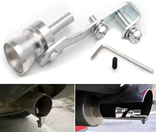 Silber M Turbo whistle Sound Aluminiumlegierung Auto Turbo Sound Auspuff Whistle Rohr Endrohr Abblasventil Simulator Sound Booster Pfeife Turbo whistle Sound
