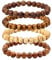 Eigso 4 Pcs Wooden Beaded Wristbands for Women Men Meditation Prayer Wooden Beads Bracelet Set for Woman Man