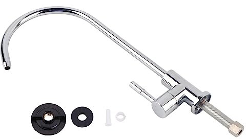 Kitchen Sink Taps, 1/4'' Zinc Alloy Faucet with 360° Swivel, RO Drinking Water Filter Adapter for Undercounter Systems, Home Kitchen and Bathroom Installation