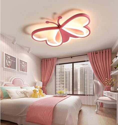 GUANSHAN LED 3D Schmetterling Deckenleuchte Deckenleuchte Nette Karikatur Kronleuchter Kinderzimmer Deckenleuchte Für Schlafzimmer, Jungen oder Mädchen Zimmer, 5 Beleuchtung