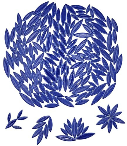 Carreaux de mosaïque en céramique - Pétales de feuilles - 500 g - Pièces de mosaïque irrégulières - Pour travaux manuels, loisirs créatifs, art mural, décoration murale