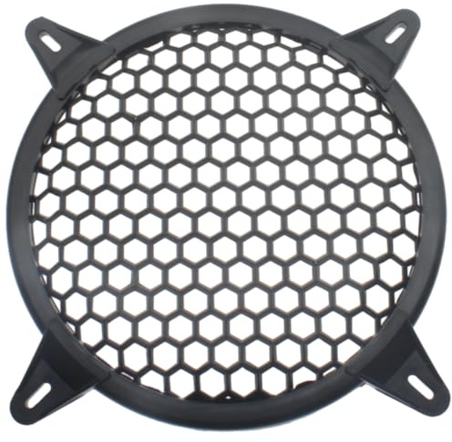 OZXNO Paquete de 2 fundas protectoras para altavoces de 8 pulgadas con tornillos de montaje, malla ABS, cubierta redonda para altavoz de subwoofer