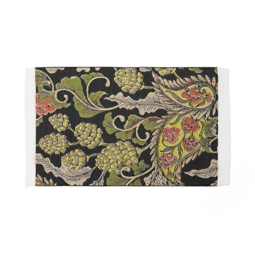 Odoria 1/12 Miniatur Boden Teppich Puppenhaus Zubehör, Schwarz