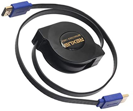 Tiuimk Retractable Portable V1.4 Cable 1080P Adapter 3D Cord Wire 1.8m