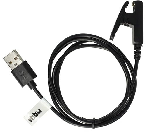 vhbw Câble USB Compatible avec Garmin Approach G10, S20 smartwatch, Montre de Fitness - Station de Charge, Noir, 100 cm