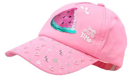 maximo Kids Girl-Cap, Watermelon Wendepailetten, Metallverschluss