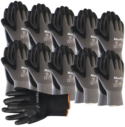 Maxiflex Handschuhe Größe 9 Ultimate 10 Paar - Arbeitshandschuhe Herren und Damen mit hervorragendem Grip - Montagehandschuhe Nitril