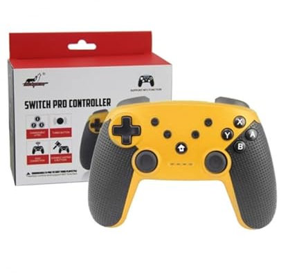 MANDO INALAMBRICO PARA NINTENDO SWITCH ANDROID PRO CONTROLLER AMARILLO