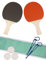 Ensemble de tennis de table – Ensemble de ping-pong avec 2 raquettes, 3 balles, filet, 2 clips de filet, pour l'intérieur et l'extérieur, portable