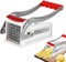 Coupe Frites Manuel, Coupe Frites En Acier Inoxydable Avec 2 Lames De Rechange, Trancheuse De Pommes De Terre, Coupe Pomme De Terre Frite Antidérapante Pour Friteuse, Concombres, Oignons