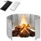 Triclicks Camping Stove Windshield, 12-Plates Aluminum Stove WindScreen With Storage Bag, Folding Camp Stove Windshields, Cooker WindScreen, Gas Stove Windshield,for Camping, Hiking, Picnic26*10*2.5cm