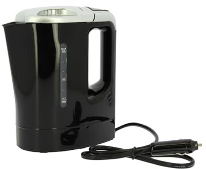 INCASA Bouilloire électrique 12 Volts Camping car Van Noir