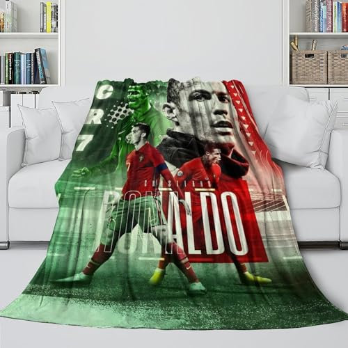 Ronaldo Kuschelige Decke - Fußball Flanell Decke Die Sie Immer Warm Und Bequem Hältes Sei Dennsie Wird Von Haustieren Oder Der Familie Besetzt Oder 60x80inch(150x200cm)