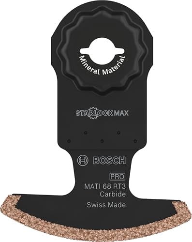 Bosch 1x Hoja multiherramienta PRO Multi Material MATI 68 RT3 (para Mortero, Hormigón celular, Anchura 68 mm, Professional Accesorios Multiherramienta), Versión actual