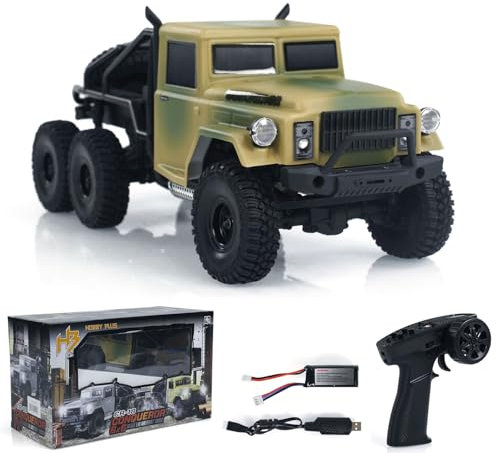 wheelfun 1/18 6X6 RC Rock Crawler Auto Telecomando Elettrico Fuoristrada Motore Servo ESC Sistema di Luce Hobby Grade Modello