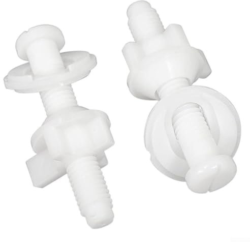 Yhenlovtt 2 paia di viti per copriwater in plastica, kit di riparazione per sedile WC, viti di montaggio inferiori, per riparazione sedile WC