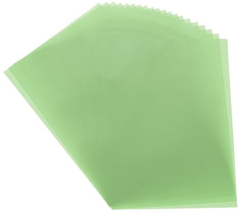 QUARKZMAN Farbiges Pergamentpapier, 20 Blatt Hellgrüne Transparenz 8,3 x 5,9 Bedruckbares Pergamentpapier, Durchsichtige Pergamentblätter für den Druck von Hochzeitseinladungen