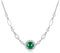 DAYLINLOVE Jade Halskette für Frauen 925 Sterling Silber Grün Jade Runde Halskette Jade Schmuck Valentinstag Geschenke für Sie
