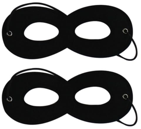 XURJUMI 6 Stück Maske Fasching,Dieb Räuber Panzerknacker Kostüm Kinder Masken,Bankräuber Kostü Bandit Zorro Augenmaske Schwarz Karneval Erwachsene Augen Mask Faschings Zubehör Schwarze