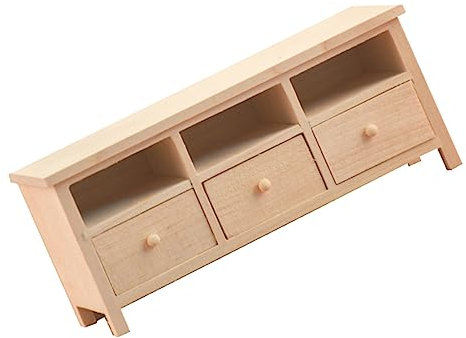 ifundom 1stück Miniatur Holz Tv Cabinet Für Puppenhäuser Maßstab Handgefertigtes Möbelstück Dekorativer Mini Schrank Für Miniaturhäuser Langlebig Und Detailreich
