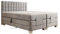Luxusbetten24 Boxspringbett Sorella Samt 140x200 elektrisch verstellbar | Bezug: Samt | Farbe: Hellgrau | Härtegrad: H3 (70-100kg)