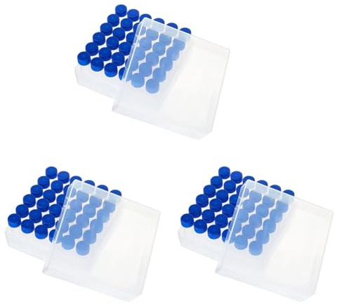 ISKDJBJG 108 Provette Criogeniche da 5 Ml, Fiale nel Plastica con Tappi un Vite, Piccole Provette per Campioni, Provette con Scatola di Stoccaggio per Forniture di Laboratorio