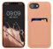 kwmobile Handyhülle kompatibel mit Apple iPhone 16e Hülle - Handy Cover mit Fach für Karten - in Grapefruit Pink
