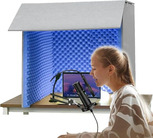 YKMYXZ， Sound Proof Box Microphone Isolation Booth Cube, for Home Studio, Music Recording