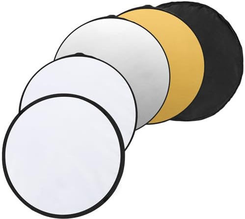 PATIKIL 31/80cm Reflector Photography 5 in 1 Collapsible Multicolor | Light Reflector with Bag,Multi-Disc Light Diffuser for Studio Outdoor
