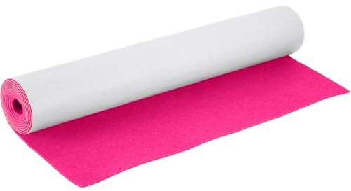 Filz Selbstklebend Filzmatte Filzstoff Dunkelrosa - 40x220cm 1mm Dick | Filzrolle DIY, für Schachtel-Liner Untersetzer Schubladenmatte Auto Filz Bilderrahmen Stuhlbein Tischbeine