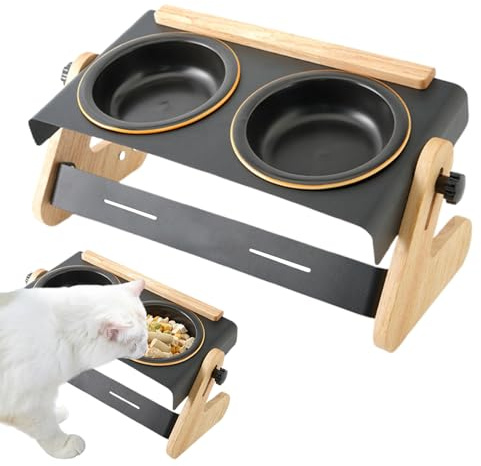 Erhöhter Hundenapf – erhöhte Hundenäpfe, erhöhte Hundefütterungsstation | 4 höhenverstellbare Rauîted Dogs Bowl, Camping Slow Feeder Schalen für DOMGS | Hohe Bollen mit Man