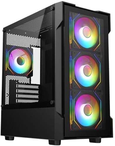 COMPUZONE Gaming PC Tower Intel Quad Core i7, 16GB RAM DDR4, GTX 750 4GB DDR5, 512GB NVME, 500W PSU, Windows 11, Integrated Wifi 5Ghz, with 4 RGB Fans
