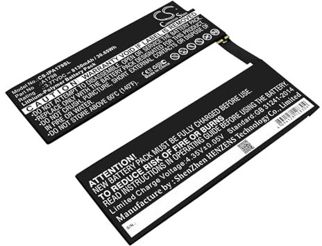 CS-IPA179SL Battery 8130mAh compatible with A1701, A1709, A1852, iPad Pro 10.5 2017, iPad Pro 10.5, MPDY2LL/A, MPF02LL/A, MPF12LL/A, MPF22LL/A, MPGH2LL/A, MPGJ2LL/A, MPGK2LL/A, MPGL2LL/A, MPHG2LL/A