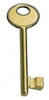 Chiave per serratura AGB patent colore ottone lucido verniciato CIFRATURA N.11. Apre tutte le serrature patent AGB N.11