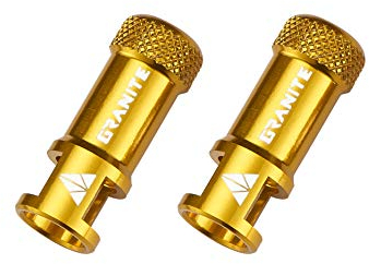 Granite Juicy Nipple Ventilkappen mit Ventilkernentfernungsfunktion, einfach zu verwendende Fahrradreifen-Schutzhüllen (Gold).
