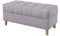Furninero - Raffinierte gepolsterter Sitzbank Sitzhocker Sitzruhe Betthocker Ottomane, mit Stauraum, Gerundete Beine, 100 cm breit, Nordic Light Grey Stoff (Wasserabweisen), Grau