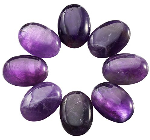 Nupuyai 5 Stück Edelstein Cabochons Flache Rückseite Kristall Cabochon Oval Stein für Charms DIY Schmuckherstellung