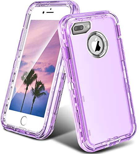 ORIbox Funda Compatible con iPhone 7 Plus, Compatible con iPhone 8 Plus, Resistente a los Golpes, anticaídas, Transparente