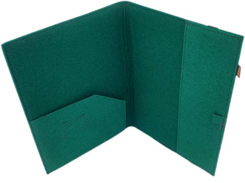 Organisateur de classement DIN A5 - En feutre - Pour Samsung, iPad, Huawei, liseuses comme Kobo, Tolino, Kindle A5 - 7 - Vert foncé