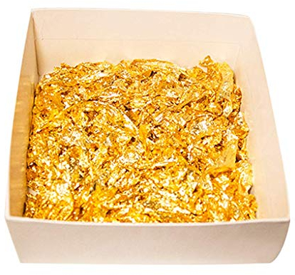 Tubayia 1g Blattgold Flocken Goldflocken für Kuchen Dekoration DIY Kunsthandwerk
