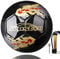 Senston Football Training Ball Size 5 Official Match Soccer Ball Futsal Black Football(Black)