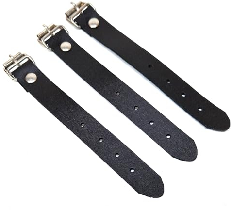 Tigana 3 x Lederriemen - schwarz