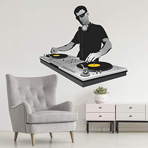 Pixblick Wandtattoo I DJ legt Musik auf I Selbstklebend