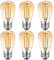 MZYOYO 2W S14 E27 LED Edison Glühbirne,2W LED Vintage Filament Lampe,2700K Warmweiß,Ersazt 10W Halogenlampen,360 ° Abstrahlwinkel,Glas,Nicht Dimmbar,Amber,6er Pack,Energieklasse G