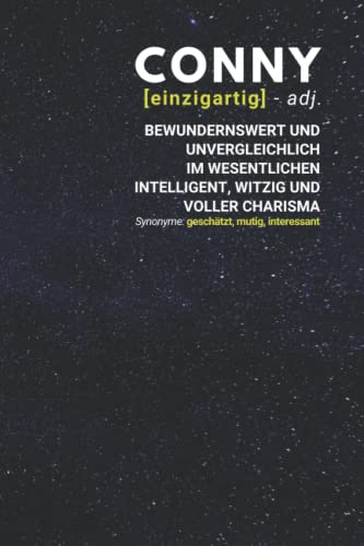Conny (einzigartig) bewundernswert: Notizbuch inkl. To Do Liste | Das perfekte Geschenk | personalisiert mit dem Namen Conny | Geschenkidee | Geschenke | Name