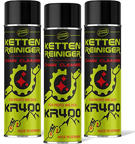 Syprin Nettoyeur de chaîne de vélo - Produit de qualité supérieure pour VTT, vélo électrique et vélo de route - Produit de qualité supérieure - Fabriqué en Allemagne - 3 x 500 ml