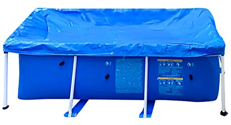 Bseical Telo Copertura Piscina Rettangolare/Rotonda, Telo Piscina, Copertura Piscina Fuori Terra, Telo Copertura Piscina Estivo Galleggiante Interrata Laghetto Telo Termico Piscina (Blu-92x240)