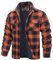 TACVASEN Chemises de Bûcheron Matelassées Travail Rembourrée Décontractée pour Homme Veste en Flanelle a Carreaux Orange,S